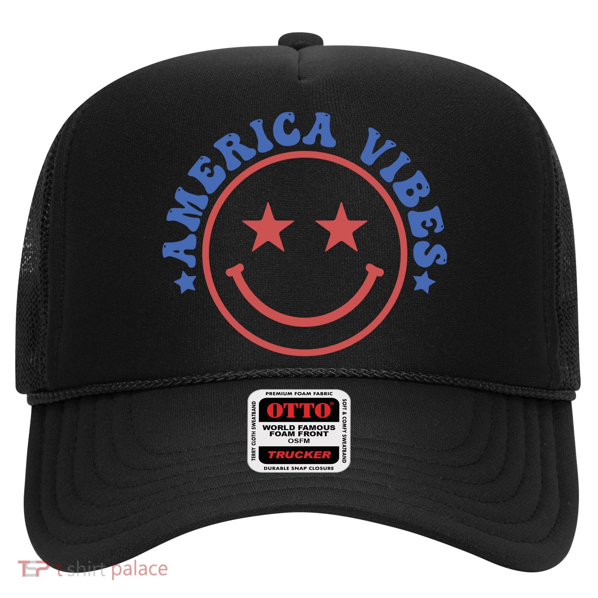 America Vibes Smiley 4th Of July Hat