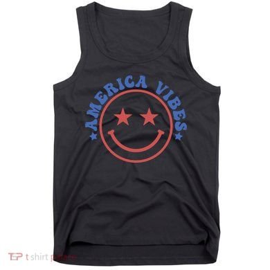 America Vibes Smiley 4th Of July Tank Top