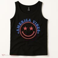 America Vibes Smiley 4th Of July Tank Top thumb 2