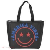 America Vibes Smiley 4th Of July Tote Bag thumb 0