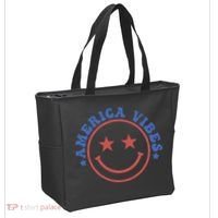 America Vibes Smiley 4th Of July Tote Bag thumb 2