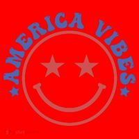 America Vibes Smiley 4th Of July Santa Hat thumb 1