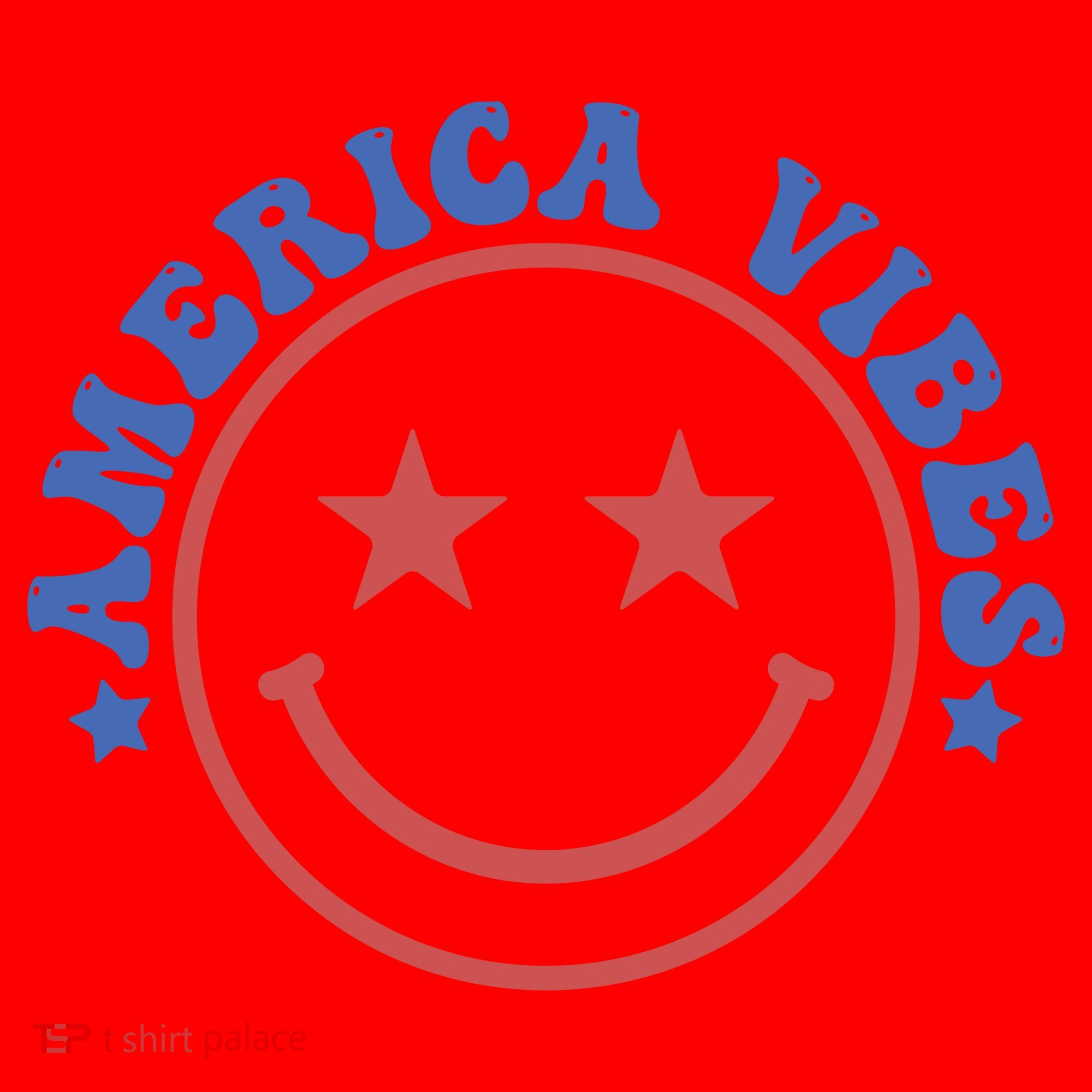 America Vibes Smiley 4th Of July Santa Hat