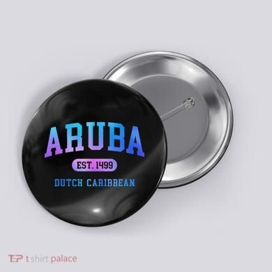 Aruba Vacation Souvenir Colorful Button