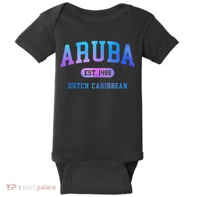 Aruba Vacation Souvenir Colorful Baby Bodysuit
