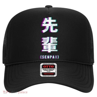 Aesthetic Vaporwave Senpai Funny Gift Fuzzy Print Hat