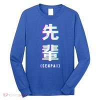 Aesthetic Vaporwave Senpai Funny Gift Fuzzy Print Long Sleeve Shirt thumb 0