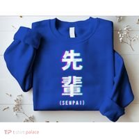 Aesthetic Vaporwave Senpai Funny Gift Fuzzy Print Sweatshirt thumb 2