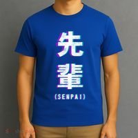 Aesthetic Vaporwave Senpai Funny Gift Fuzzy Print T-Shirt thumb 3