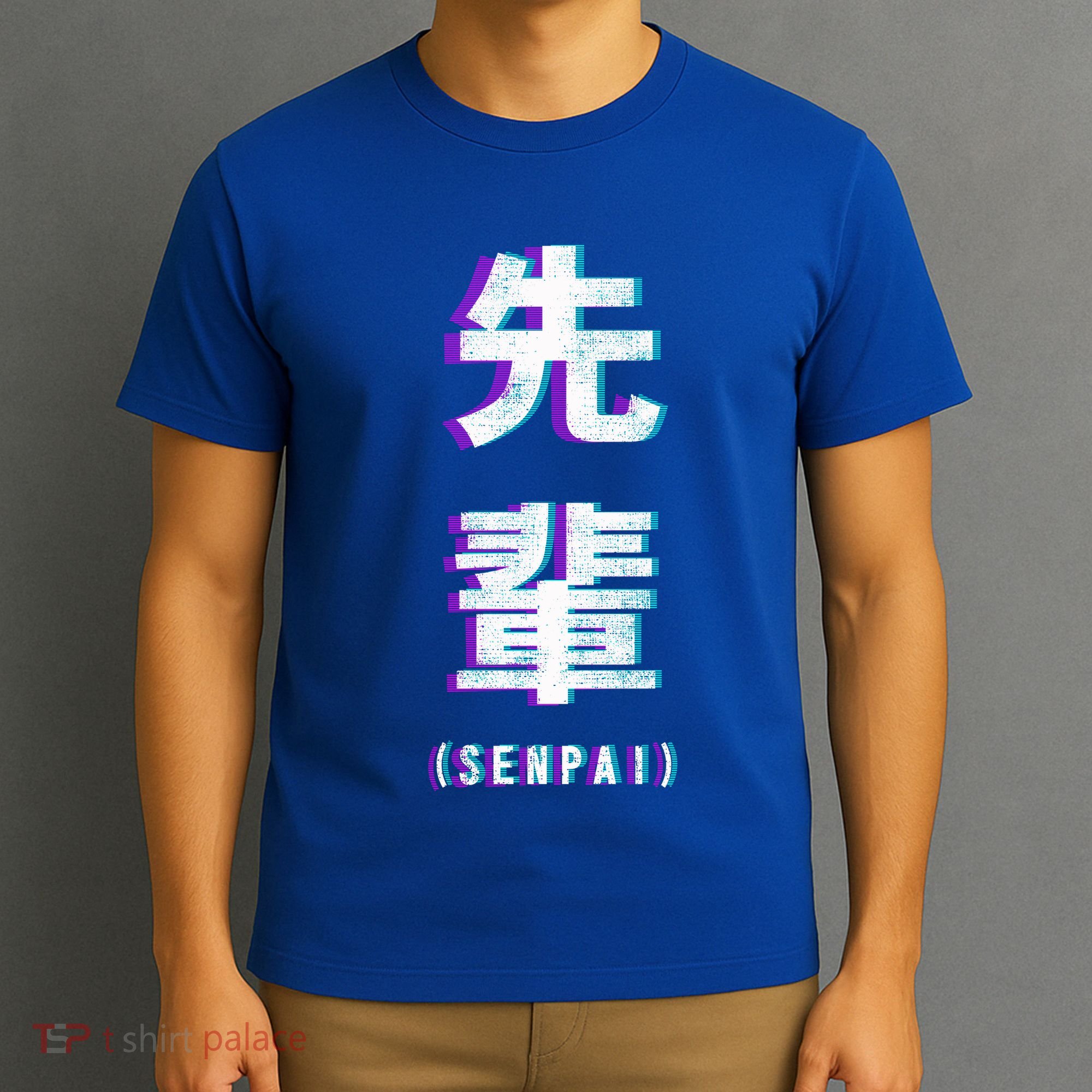 Aesthetic Vaporwave Senpai Funny Gift Fuzzy Print T-Shirt