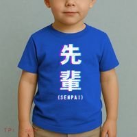 Aesthetic Vaporwave Senpai Funny Gift Fuzzy Print Toddler T-Shirt thumb 2