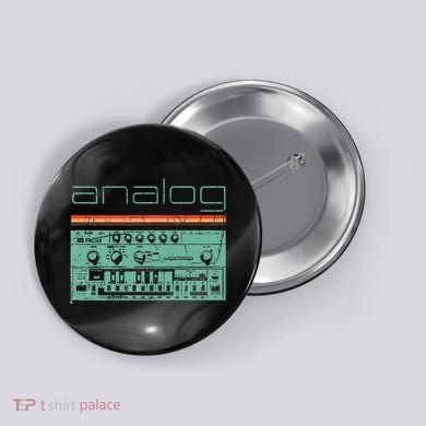 Analog Vintage Synthesizer Acid Nerd Synth 80s Button