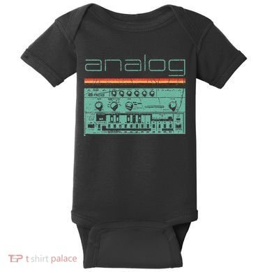 Analog Vintage Synthesizer Acid Nerd Synth 80s Baby Bodysuit