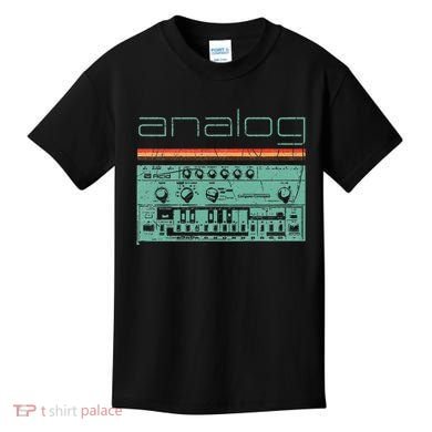 Analog Vintage Synthesizer Acid Nerd Synth 80s Kids T-Shirt