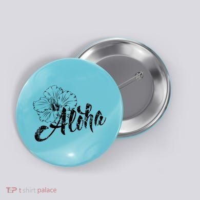 Aloha Vintage Tropical Hawaii Button