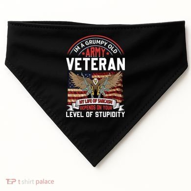 Army Veteran T USA-Made Doggie Bandana