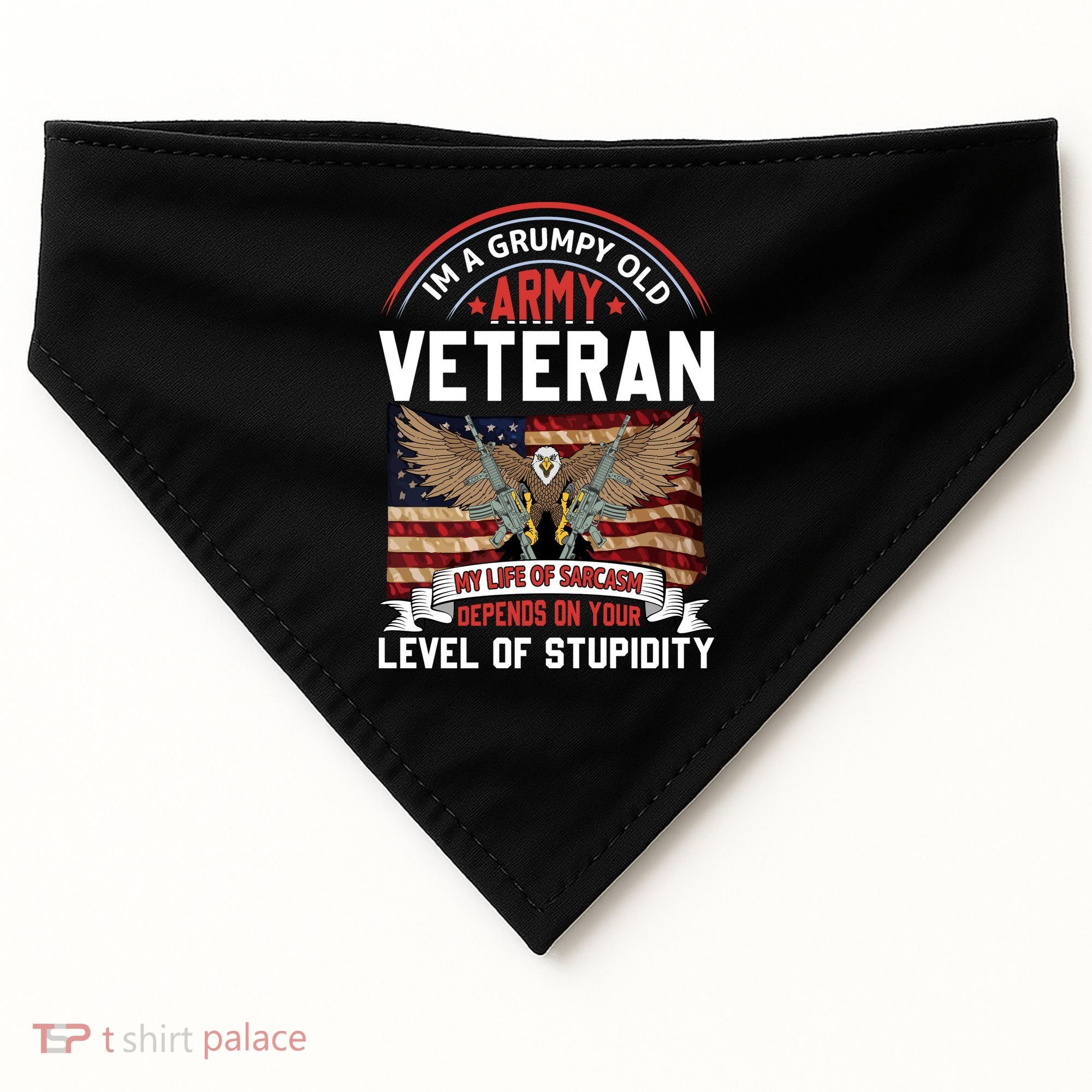 Army Veteran T USA-Made Doggie Bandana