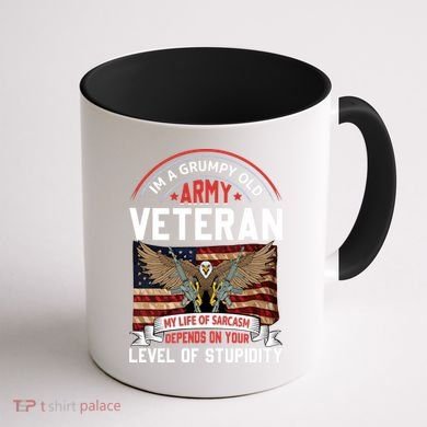 Army Veteran T Coffee Mug back