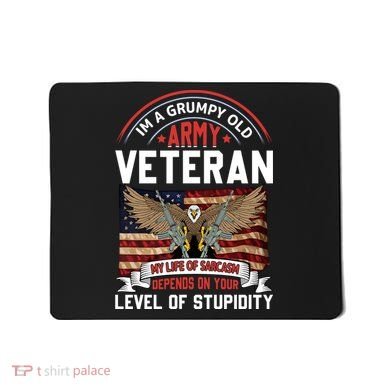 Army Veteran T Mousepad