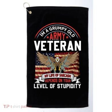 Army Veteran T Golf Towel