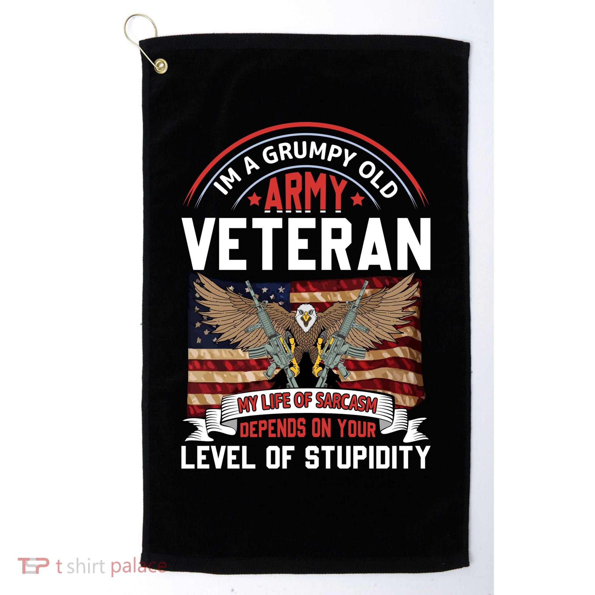 Army Veteran T Golf Towel