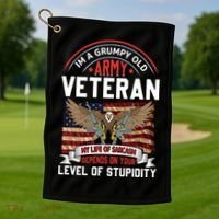 Army Veteran T Golf Towel thumb 1