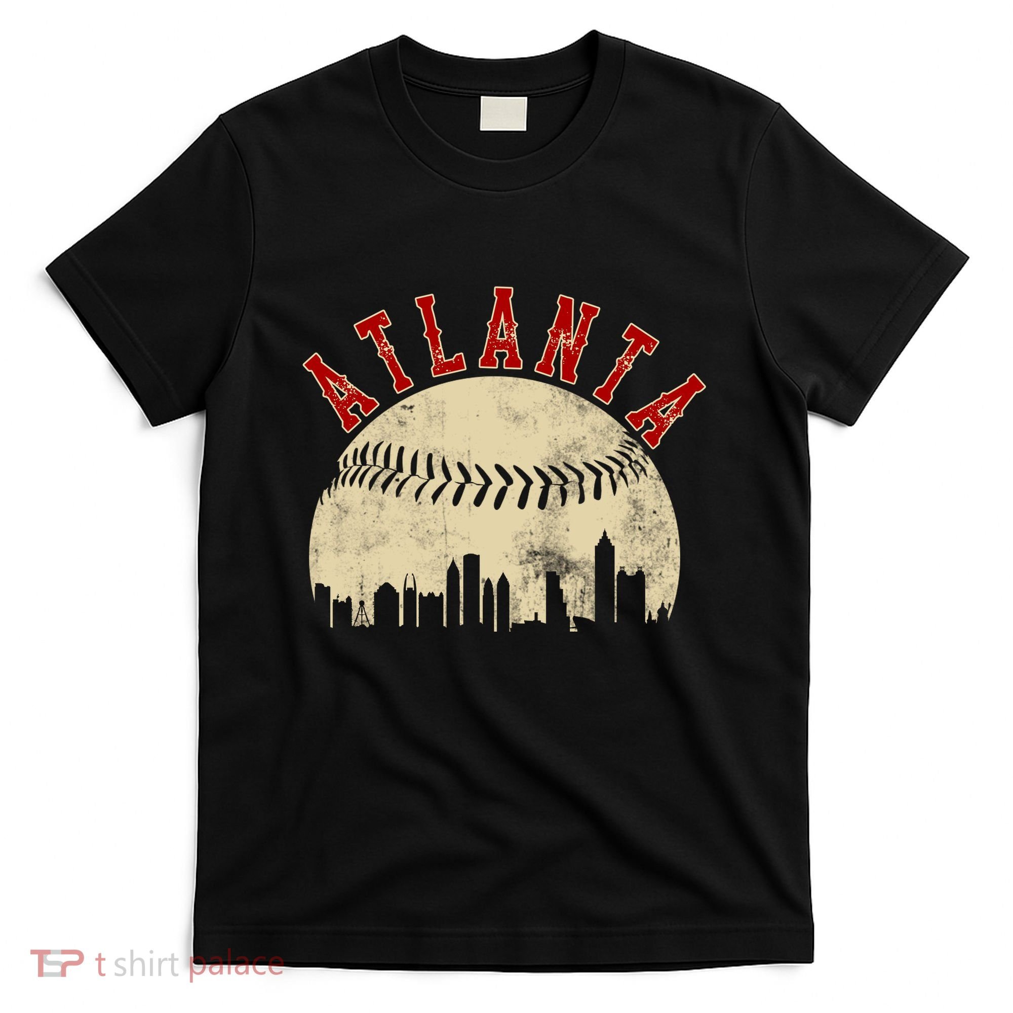 Atlanta Vintage Torn Old Classic Baseball Team T-Shirt