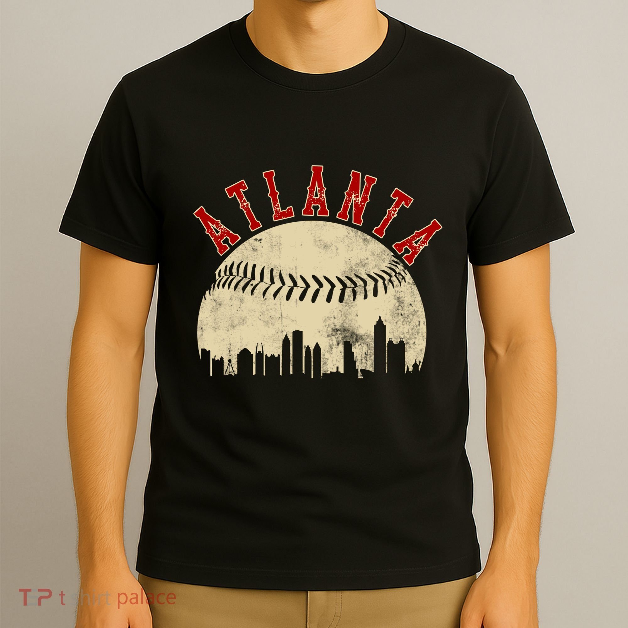 Atlanta Vintage Torn Old Classic Baseball Team T-Shirt
