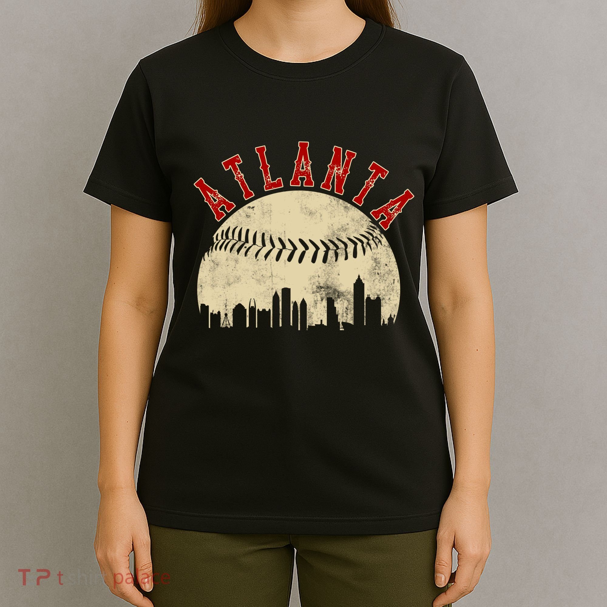 Atlanta Vintage Torn Old Classic Baseball Team T-Shirt
