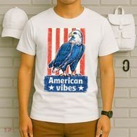 American Vibes USA Vintage Patriotic Eagle T-Shirt thumb 6
