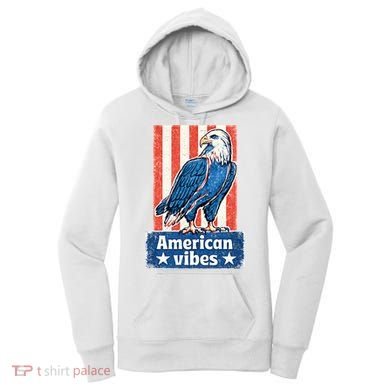 American Vibes USA Vintage Patriotic Eagle Women's Hoodie