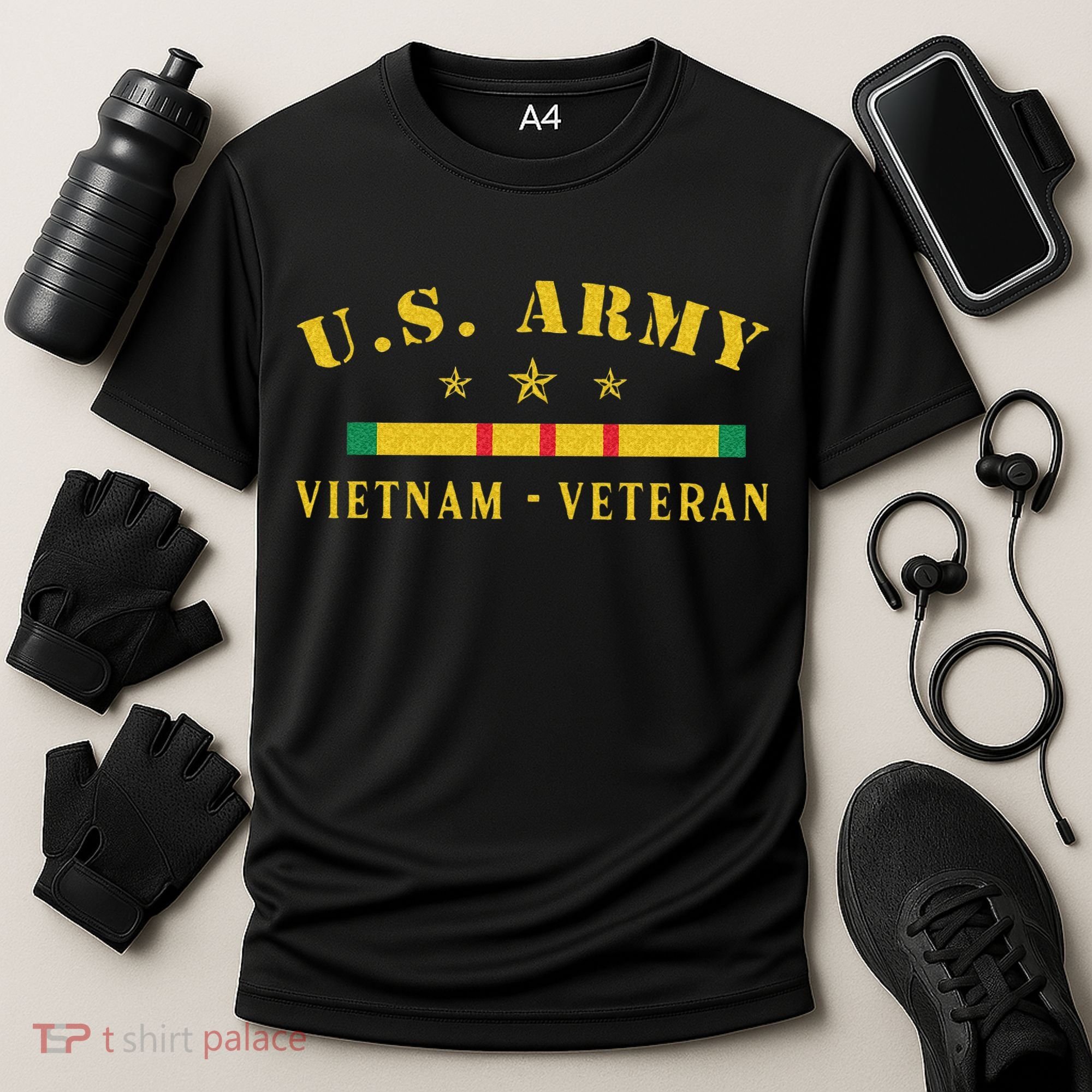 Army Vietnam Veteran Cooling Performance Crew T-Shirt