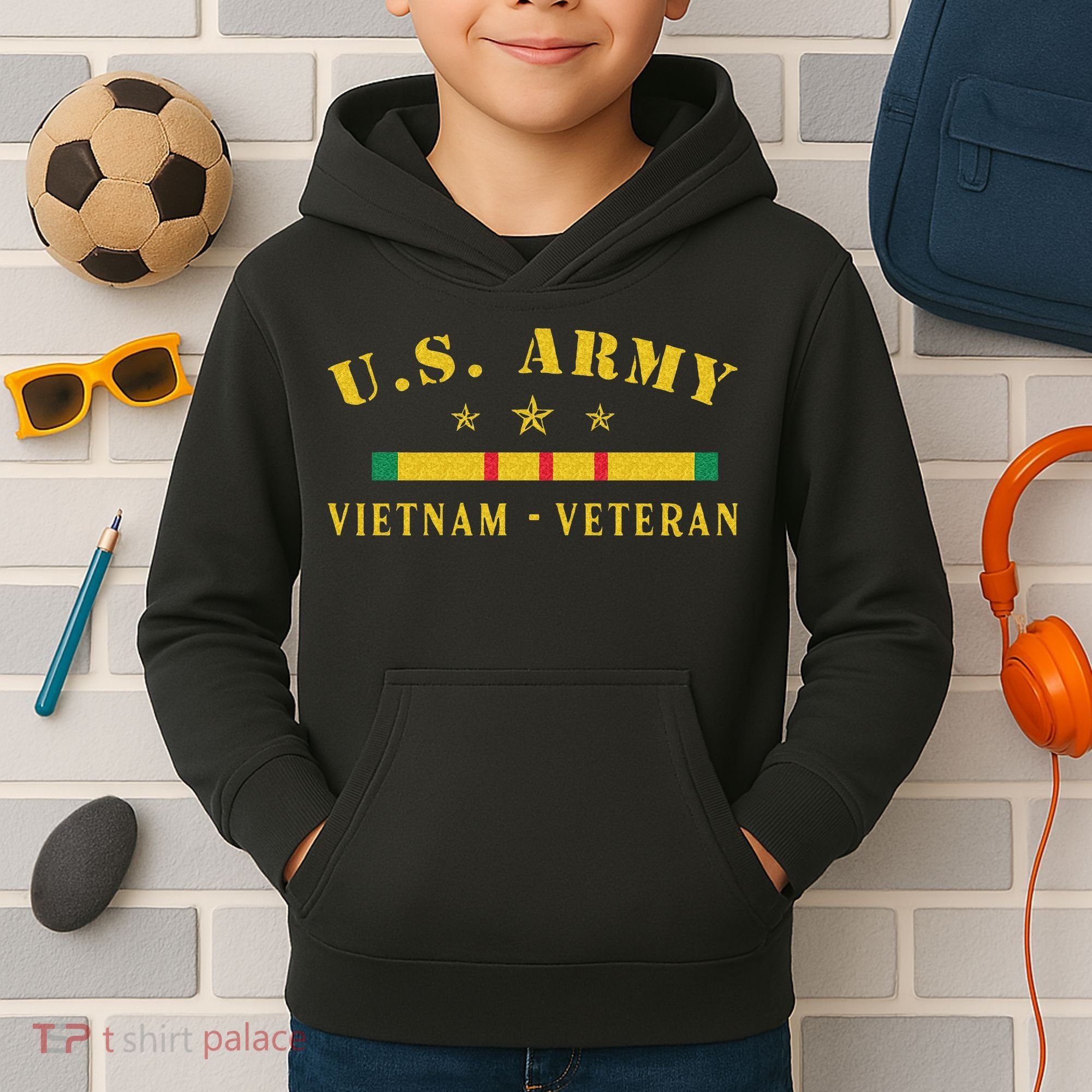 Army Vietnam Veteran Kids Hoodie