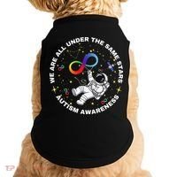 Autism We Are All Under The Same Stars Space Astronaut Doggie Tank thumb 0