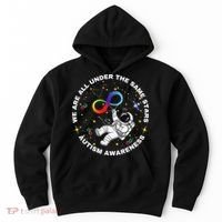 Autism We Are All Under The Same Stars Space Astronaut Hoodie thumb 0