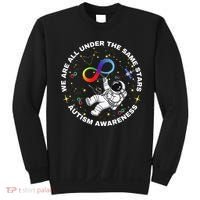 Autism We Are All Under The Same Stars Space Astronaut Sweatshirt thumb 0