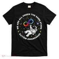 Autism We Are All Under The Same Stars Space Astronaut T-Shirt thumb 0
