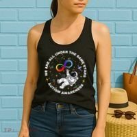Autism We Are All Under The Same Stars Space Astronaut Women's Tank Top thumb 2