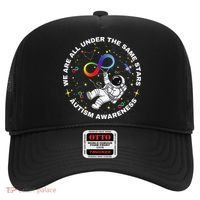 Autism We Are All Under The Same Stars Space Astronaut Hat thumb 0