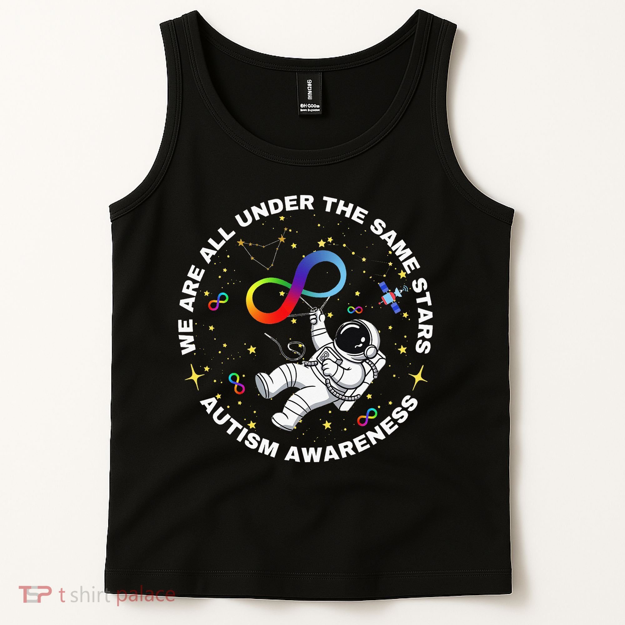 Autism We Are All Under The Same Stars Space Astronaut Tank Top