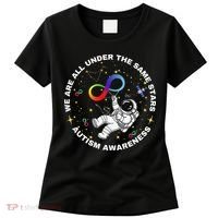 Autism We Are All Under The Same Stars Space Astronaut Women's T-Shirt thumb 0