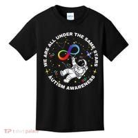 Autism We Are All Under The Same Stars Space Astronaut Kids T-Shirt thumb 0