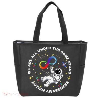 Autism We Are All Under The Same Stars Space Astronaut Tote Bag