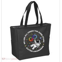 Autism We Are All Under The Same Stars Space Astronaut Tote Bag thumb 2