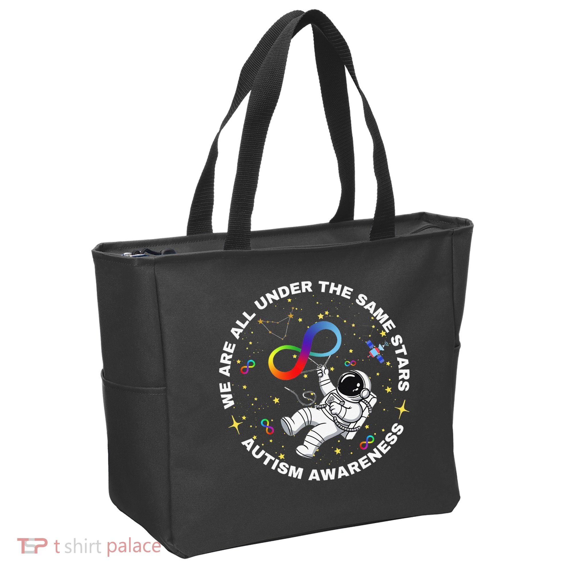 Autism We Are All Under The Same Stars Space Astronaut Tote Bag