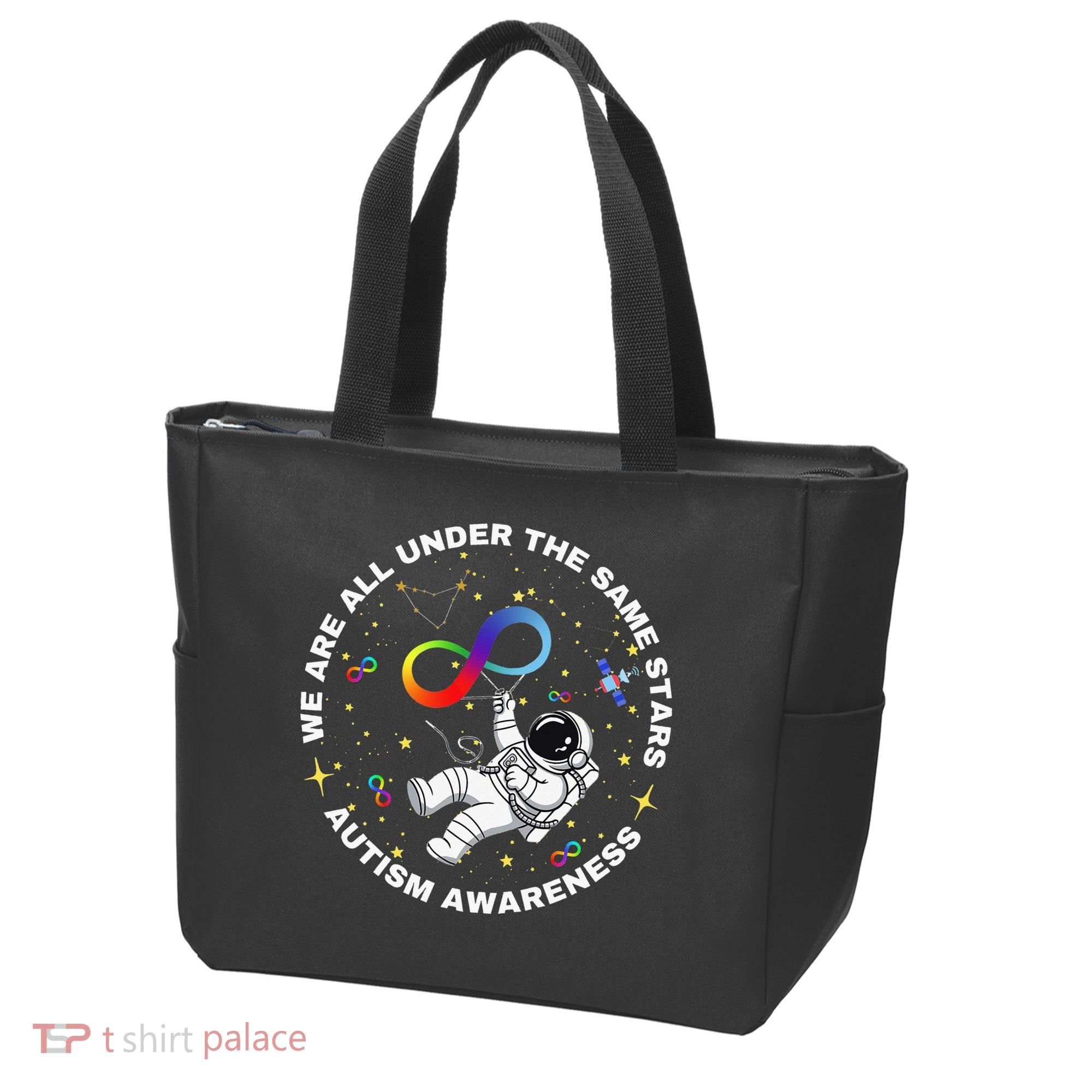 Autism We Are All Under The Same Stars Space Astronaut Tote Bag