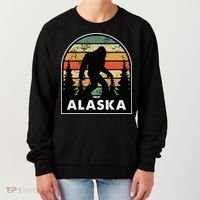 Alaska With A Bigfoot Or A Sasquatch Women's Sweatshirt thumb 0