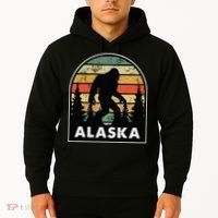 Alaska With A Bigfoot Or A Sasquatch Hoodie thumb 2