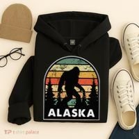 Alaska With A Bigfoot Or A Sasquatch Hoodie thumb 4