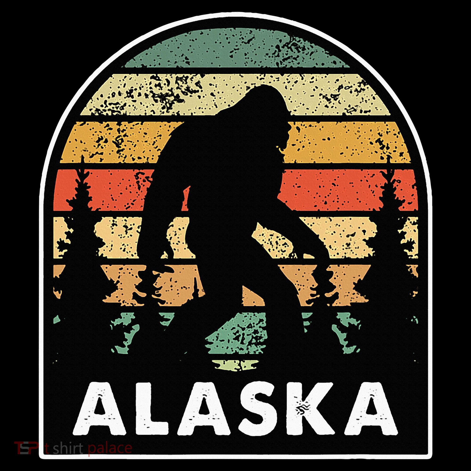 Alaska With A Bigfoot Or A Sasquatch Women's Hoodie